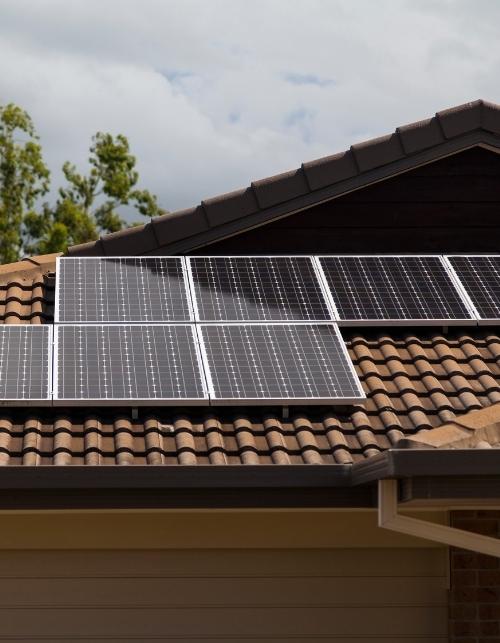close up of a houses new solar panels buckeye az